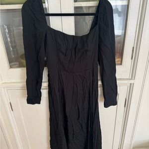 Reformation Classic Black Long Sleeve Women's Dress